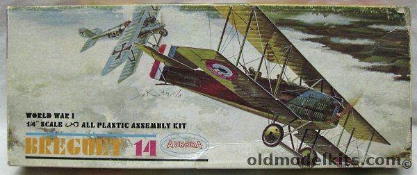 Aurora 1/48 Breguet 14, 141-98 plastic model kit